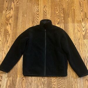 Theory Black Zip-Up Men's Fleece Jacket